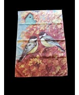 Vintage Kathy Tice Phillips Black Capped Chickadee Birds Large Outdoor Flag - $240.25 MXN
