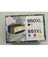 950XL BLACK/ 951XL CYAN, MAGNETA, &amp; YELLOW INK NIB OPENED FOR PICTURES - $49.49