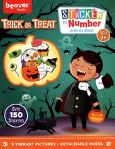 Trick or Treat - Halloween Sticker by Number Activity Book Over 150 Stickers - £5.58 GBP