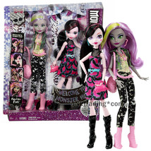 Yr 2015 Welcome To Monster High 2 Pk 11 Inch Doll Set Draculaura &amp; Moanica D&#39;kay - £74.74 GBP