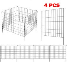 4Pcs Metal Garden Fence Border 24In X 10Ft Rustproof Panels Decor Animal... - £35.84 GBP