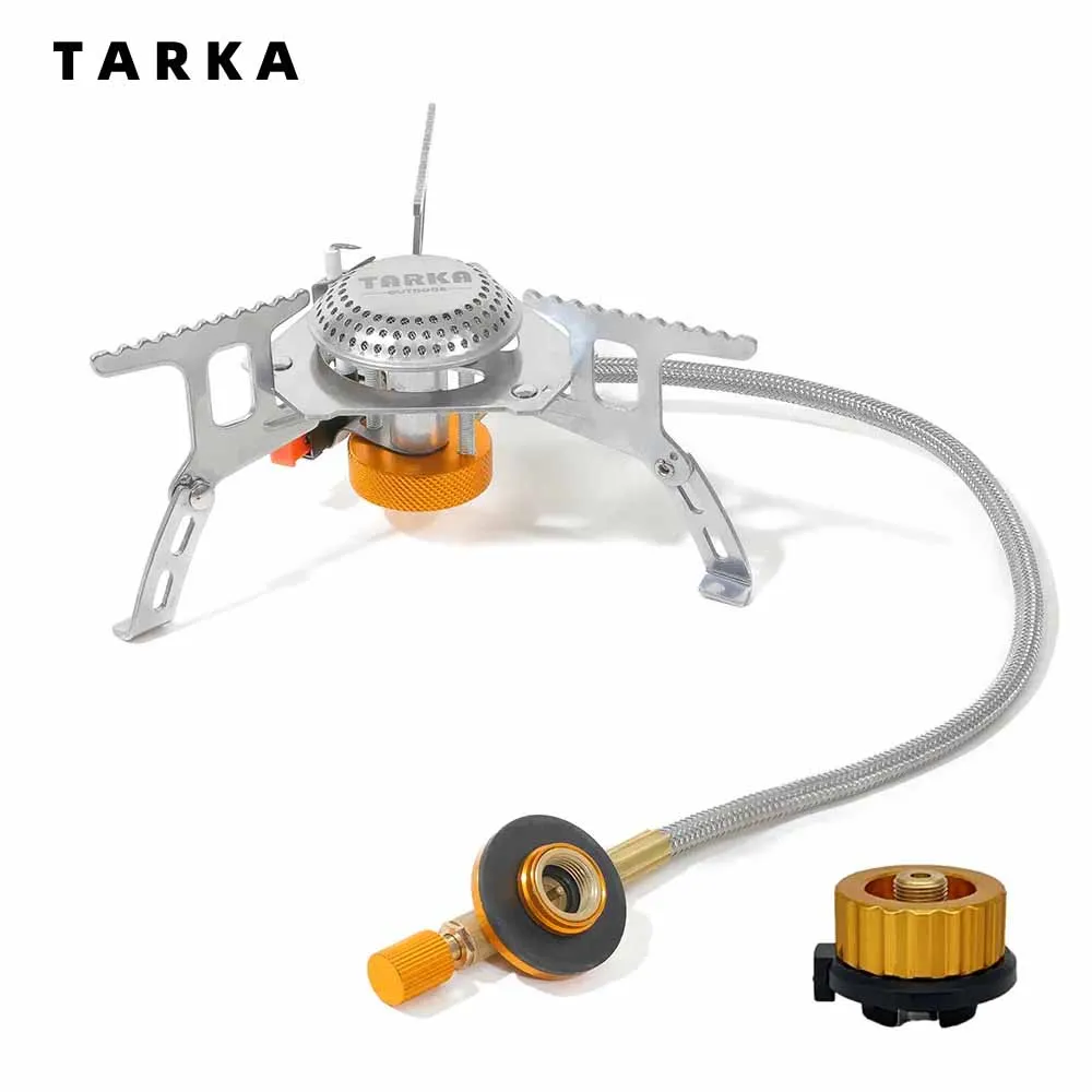 TARKA 3000W Camping Gas Stove Tourist Gas Burner Outdoor Picnic Kitchen Cookware - £18.54 GBP