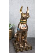 Large Egyptian Jackal Dog Anubis Statue 12.5&quot;H God Of Mummification Afte... - €60,96 EUR