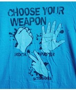 Heavyweight Champs &quot;Choose Your Weapon&quot; T-Shirt Large Rock Paper Scissor... - £10.35 GBP
