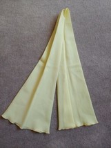 Vintage Bell Style Head Scarf Womens 7.5 x 38 Yellow Neck Business - $18.76