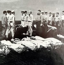 The Heroic Dead Burial At Sea Ceremony 1945 WW2 Photo Print Military DWHH10 - £38.67 GBP