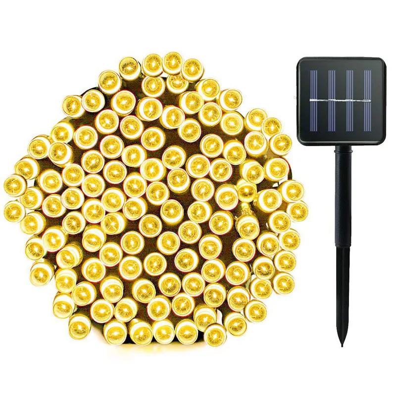 Solar String Lamps For Garden Waterproof Outdoor Lighting 22M 6V Christmas Xmas  - £108.10 GBP