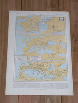 1925 Vintage Historical Map Of Ancient World / Ptolemy MEDICI-LAURENTIAN Atlas - $22.05