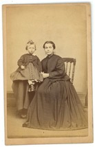 Antique CDV Circa 1870&#39;S Mother &amp; Child Posing Burne &amp; Son Glasgow Scotland - £7.46 GBP