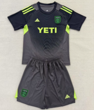 Kids Austin FC 2025 Grey Goalkeeper Kits Shirt Youth Jersey With Shorts - $49.00