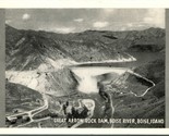 Vtg Postcard 1940s Great Arrow Rock Dam Bird&#39;s Eye View Boise Idaho ID U... - £3.92 GBP