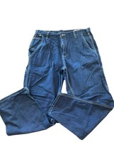 Men&#39;s Carhartt FR Jeans 34x30 CAT2 NFPA 2112 Dark Blue Denim Work Jeans - £17.28 GBP