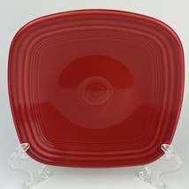 FiestaWare Square Salad Plate Scarlet Red 7 1/2” Made In USA Retired Color - £7.76 GBP