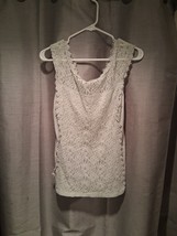 Express Pullover Women Medium Lace Summer Coquette Cottage Prairie Top - $113.85 MXN