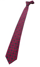 RETRO Bally Switzerland vintage silk neck tie Red Geometric  57.5&quot; x  3.75&quot; - $48.36