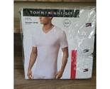 Tommy Hilfiger 3 Pack S Classic V-Neck T-Shirts White 100% Cotton Tees w... - $29.69
