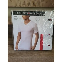 Tommy Hilfiger 3 Pack S Classic V-Neck T-Shirts White 100% Cotton Tees w... - £23.84 GBP