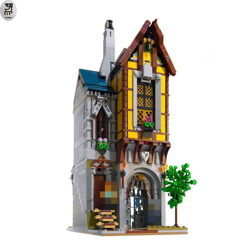 Modular House Architecture Series MOC Medieval Smithy Tavern City Town Buildi - £106.35 GBP+