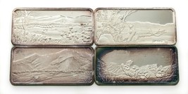 1974-75 Hamilton Mint America The Beautiful 1oz Silver Art Bars Lot of 4 Bars - £178.00 GBP