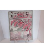 WHEN YOU WERE QUEEN OF THE MAY 1915 LG SHEET MUSIC BAER &amp; RAYBOULD HS.LU... - $73.13 MXN