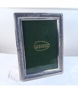Vintage Alpadur picture photo Frame Silver tone rectangle tabletop rope ... - €23,14 EUR