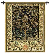 42x53 TREE OF LIFE Midnight Blue William Morris Art Tapestry Wall Hanging  - £221.58 GBP