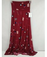 NWT LuLaRoe Maxi Skirt Burgandy With Geometric Design Size XS - $21.55 CAD