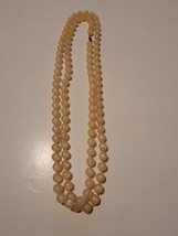 Vintage Peach Beads Necklace Beaded - £7.28 GBP