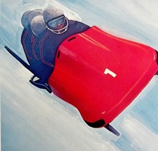 Winter Olympics Bobsled Lithograph Print 1972 Sports Memorabilia 9 x 7&quot; ... - £23.56 GBP