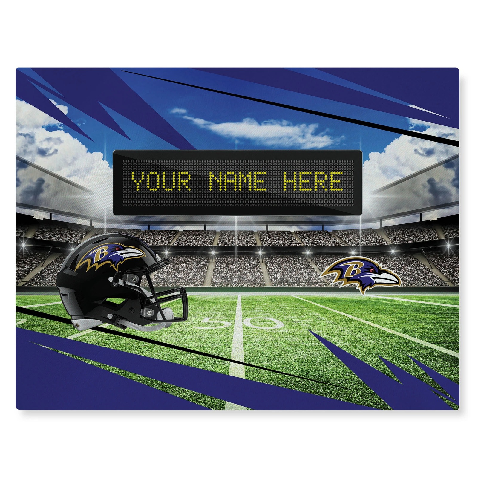 Official NFL Baltimore Ravens Personalized 62&quot; x 84&quot; Washable Rug - $199.99