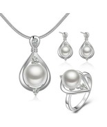 SILVER 925 FOUR PIECES WOMEN JEWERLY SET WITH CHAIN BRAND NEW STERLING S... - $190.30 CAD