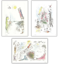 Bundle- 3 Assorted Marc Chagall Lithographs - £267.30 GBP