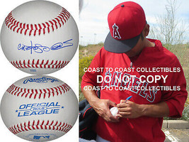 Carlos Pena Tampa Bay Rays Oakland A&#39;s Rangers signed autographed baseball proof - £43.51 GBP