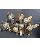 7 Antique Crystal Door Knob Sets Matchbox Lock Victorian Architectural S... - $7,108.37 MXN
