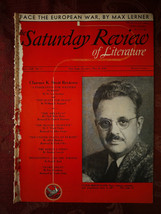 Saturday Review Magazine May 25 1940 Max Lerner Stephen Leacock Pearl S Buck - £9.20 GBP