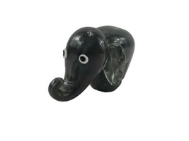 Juliana Objet D’arts Glass Gary Elephant Trunk Up Small Paperweight Figurine  - £6.62 GBP