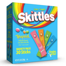 Skittles Singles to Go Drink Mix Tropical Variety Pack 30-Count SAME-DAY... - $12.39