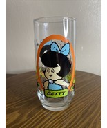 Vintage 1986 The Flintstone Kids Betty Pizza Hut Glass Cup, Hanna-Barbera - $13.02 CAD