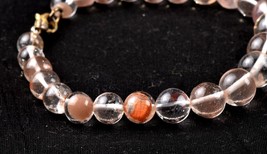 satyaloka azeztulite  + agnitite crystal+golden healer  beads bracelet  ... - $34.70