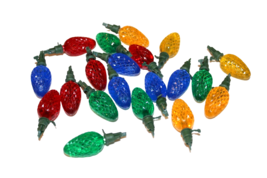 20 LOT EXTRA CHRISTMAS BULBS LIGHTS C9 INDOOR OUTDOOR RED YELLOW GREEN BLUE - $4.00