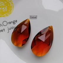 10PCS 50mm K9 Crystal Teardrop Faceted Chandelier Pendant Prisms Hanging Pandent - £21.65 GBP+