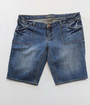 Bluenotes Women&#39;s Blue Jean Shorts Size W29 Low Rise Stretch Cotton Blend - $10.88