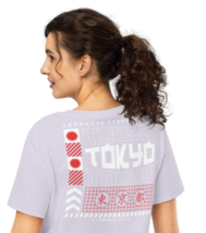 Women’s Organic Ribbed Neck T-Shirt – Tokyo Back Print (Lavender) - $54.99