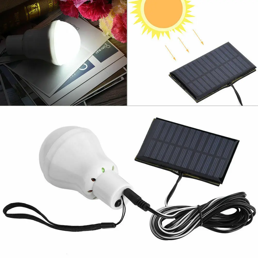 15W Portable Solar Powered  Lamp Light 3.6V LED Bulb for Outdoors Camping Light  - £154.49 GBP