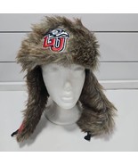 Liberty University LU Flames Winter Hat Red Blue Plaid Earflap Faux Fur ... - $14.80