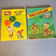 Vintage Coloring Book Lot Flintstones Hanna Barbera Pebbles Bamm Bamm 1970s Fred - $14.94