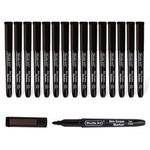 Dry Erase Markers, 15 Pack Black Magnetic Whiteboard Markers With Erase,Fine Poi - £11.38 GBP
