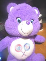 Care Bears Purple Share Bear 14&quot; Large Plush Stuffed Animal Toy 2014 - £17.25 GBP