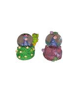 Lot Of 2 Disney Winnie the Pooh Eeyore Snow Globe Garden 3”T x 2-1/4” Ex  - $14.70