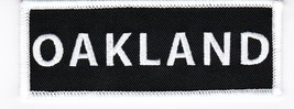 ONE OAKLAND 1.5x4 SEW/IRON ON PATCH EMBROIDERED NFL OAKLAND RAIDERS A&#39;S ... - $4.99